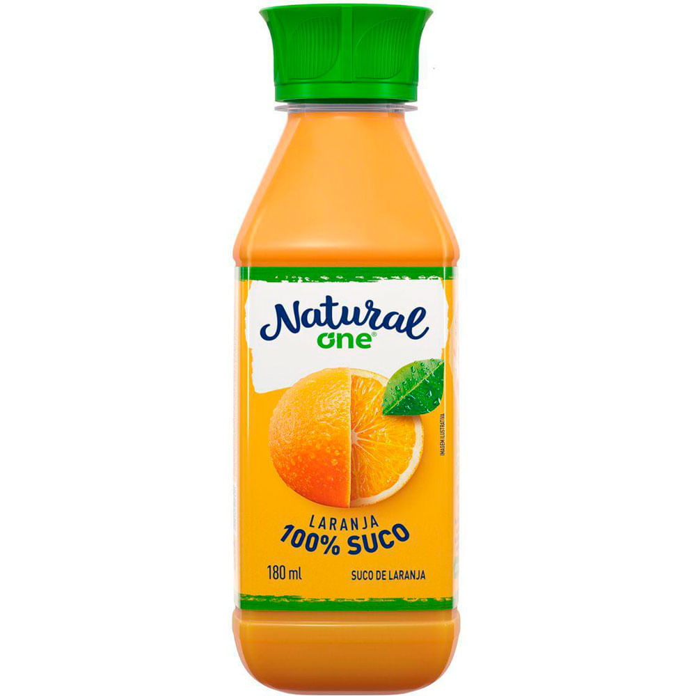 SUCO DE LARANJA INTEGRAL REFRIGERADO NATURAL ONE 180ML - redemix