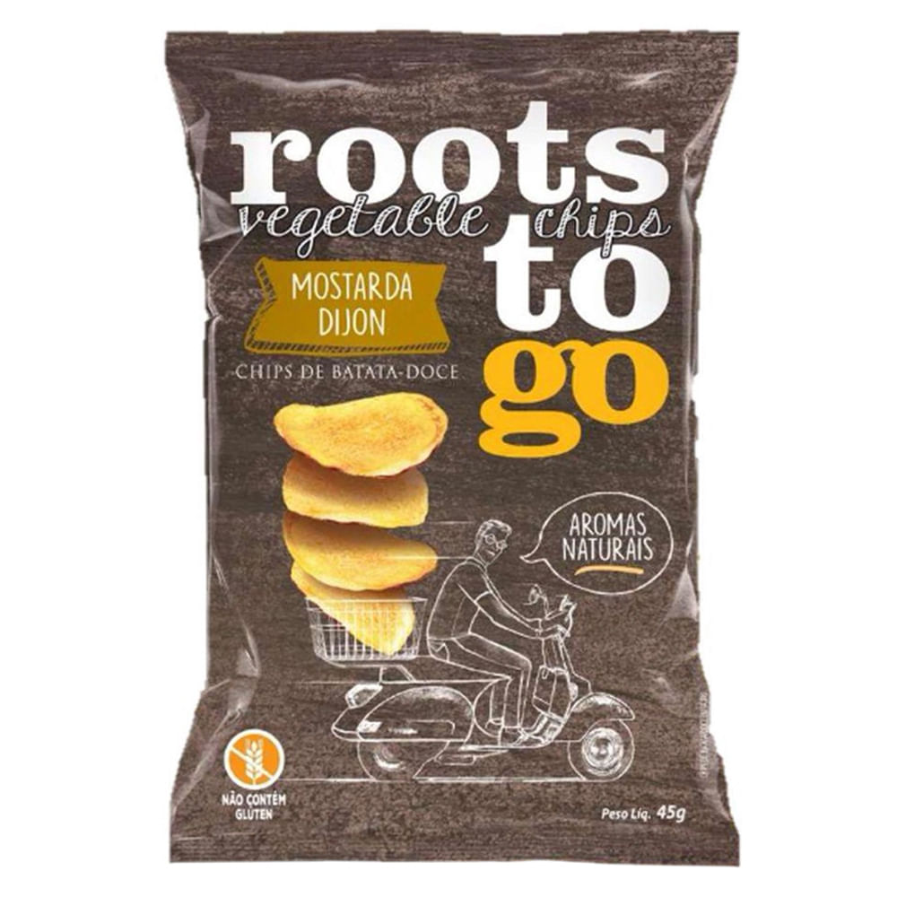 CHIPS BATATA DOCE ROOTS TO GO MOSTARDA DIJON 45G - redemix