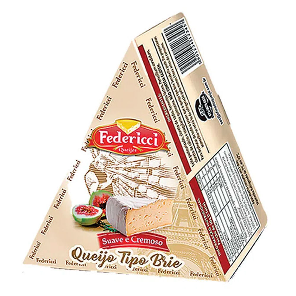 QUEIJO BRIE FEDERICCI FORMA PEDACO 1 PEDAÇO 160G - redemix