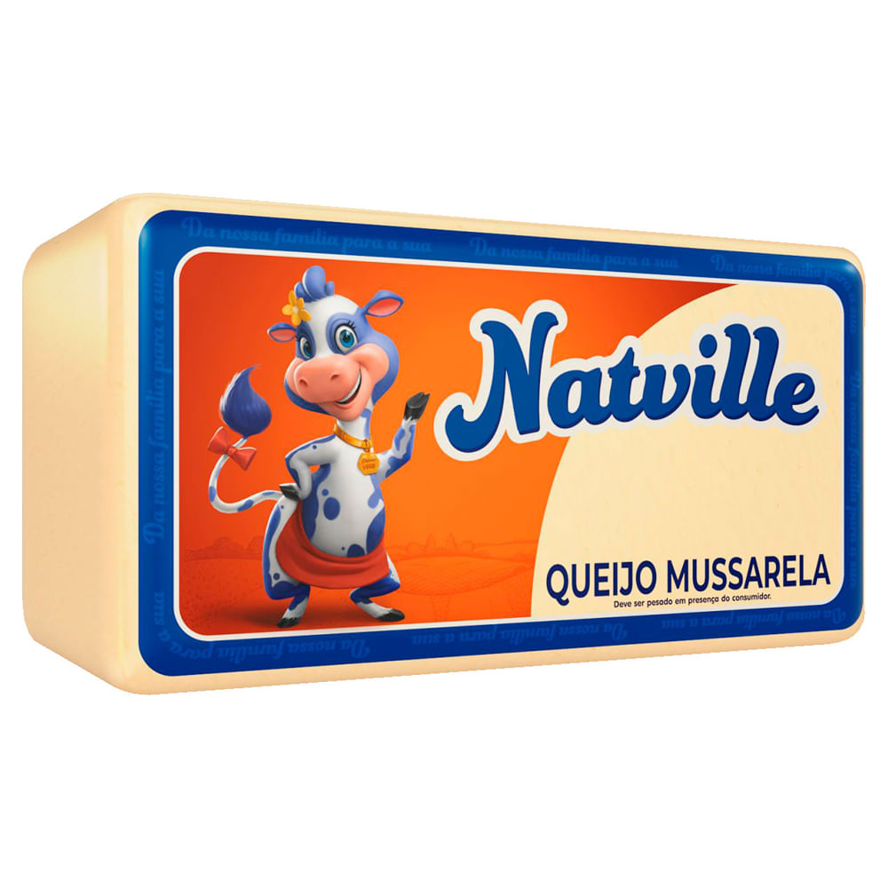 QUEIJO MUSSARELA NATVILLE PEDACO 1 PEDAÇO 500G