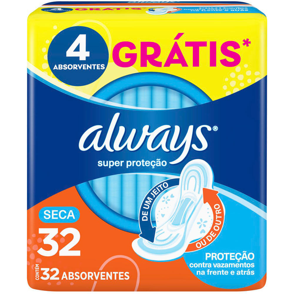 ABSORVENTE ALWAYS BASIC SECA COM ABAS LEVE MAIS PAGUE MENOS 32