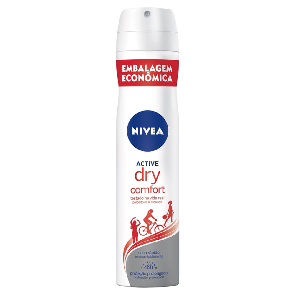 Desodorante Antitranspirante Aerosol Nivea Active Dry Comfort 72h