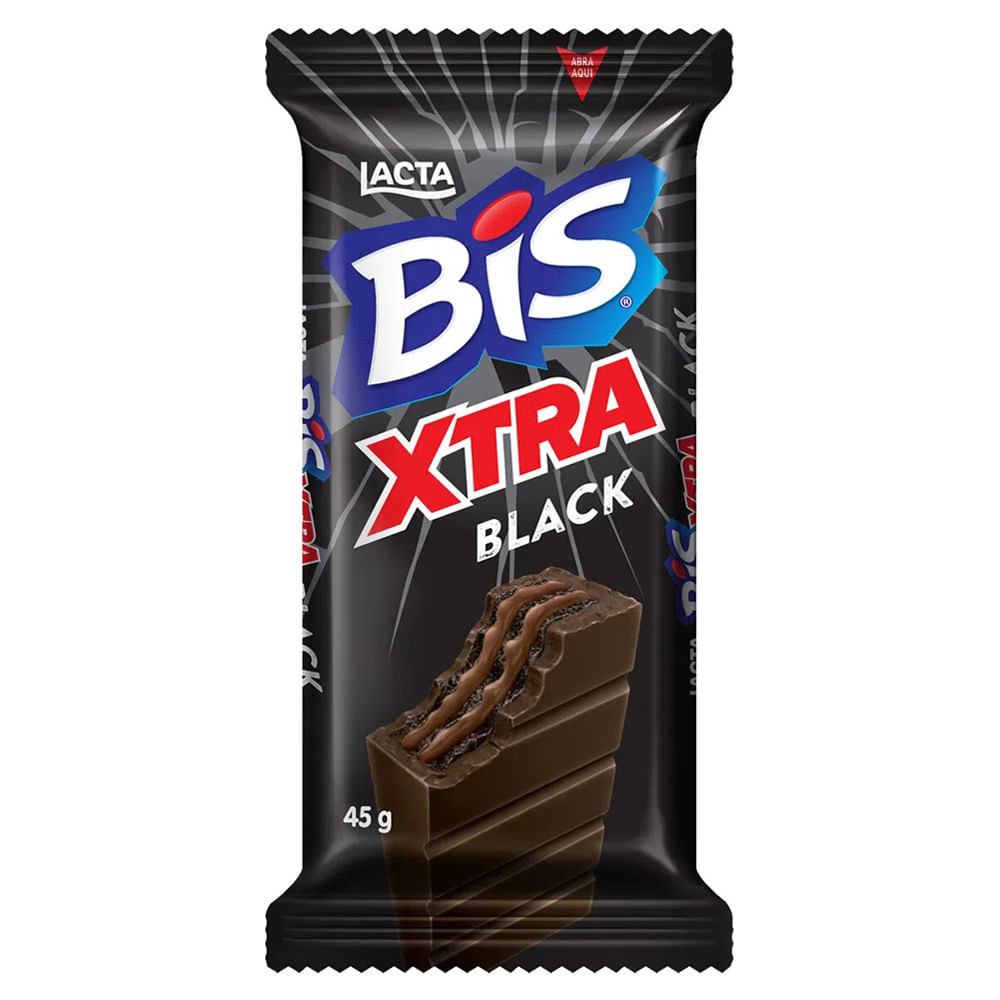 CHOCOLATE AO LEITE BIS XTRA BLACK 45G - redemix