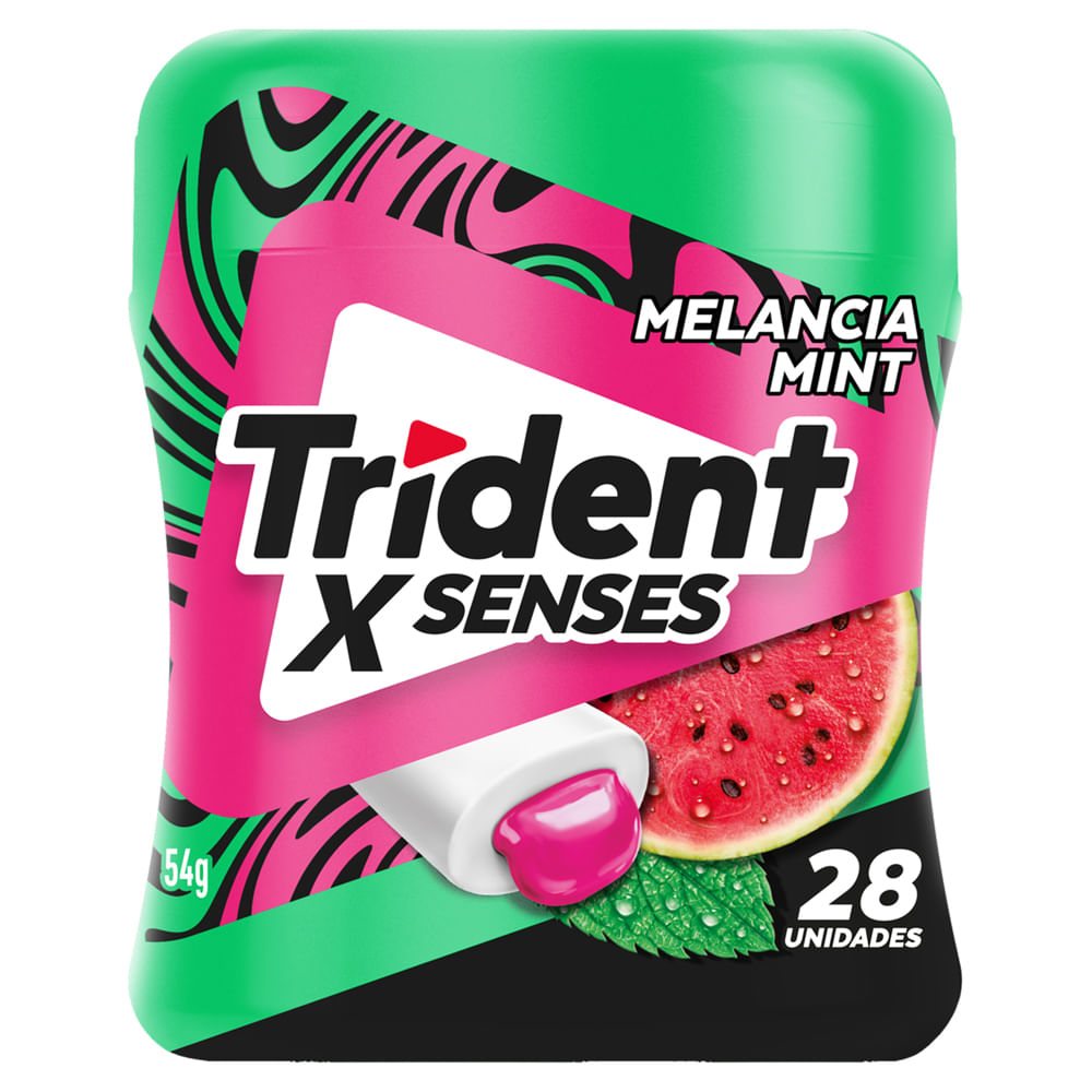 CHICLETE TRIDENT MELANCIA MENTA GARRAFA 54G - redemix