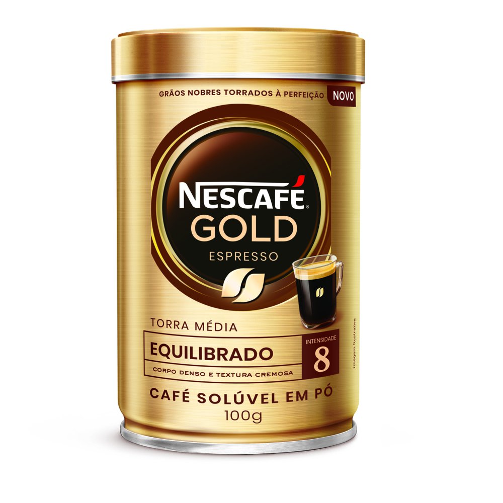 CAFÉ SOLÚVEL NESCAFÉ ESPRESSO GOLD EQUILIBRADO LATA 100G - redemix