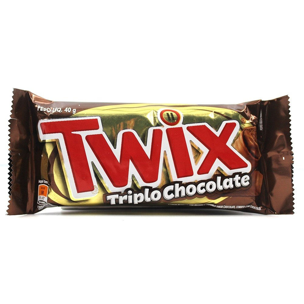 CHOCOLATE AO LEITE TWIX TRIPLO CHOCOLATE 40G - redemix