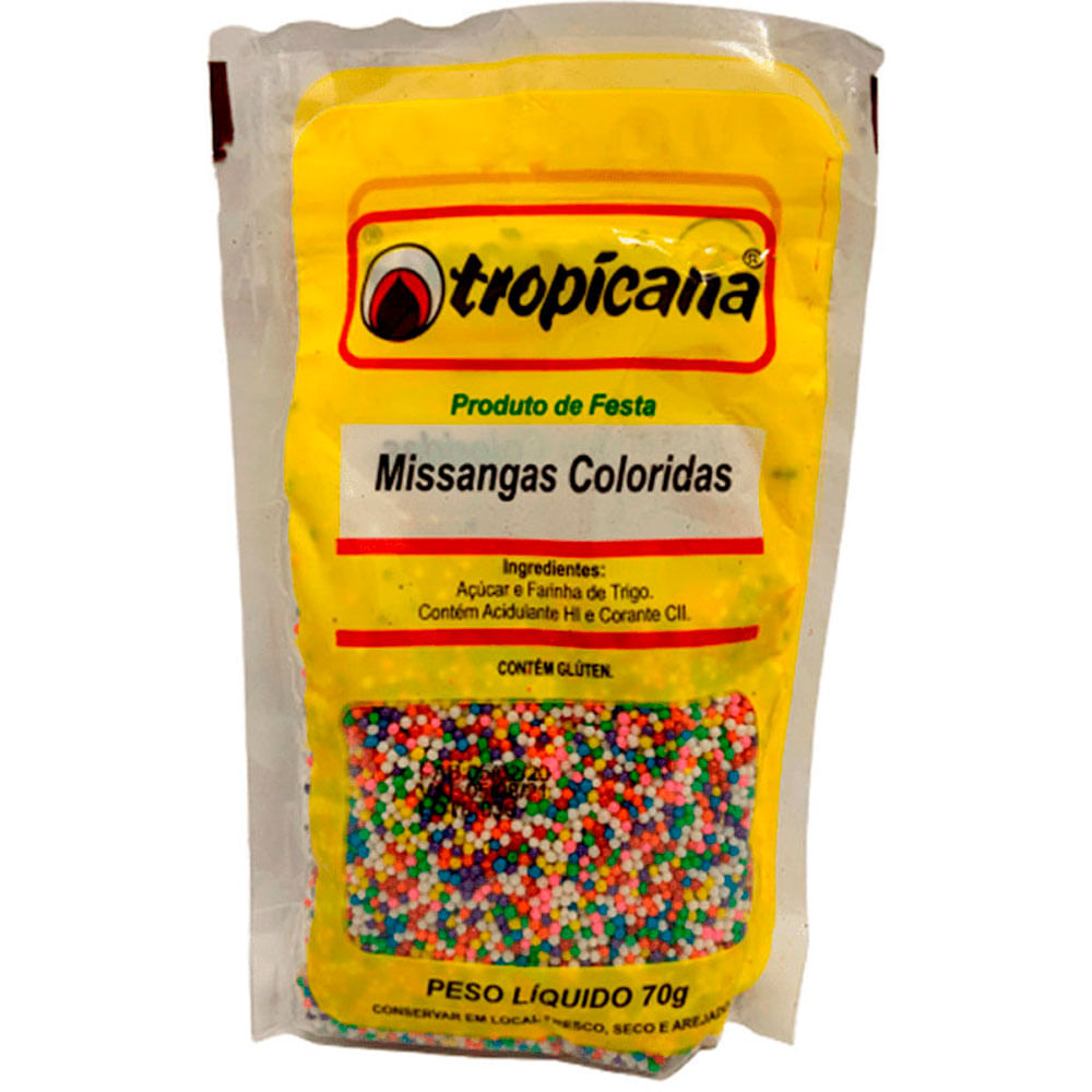 CONFEITO MISSANGA COLORIDO TROPICANA 70G - redemix