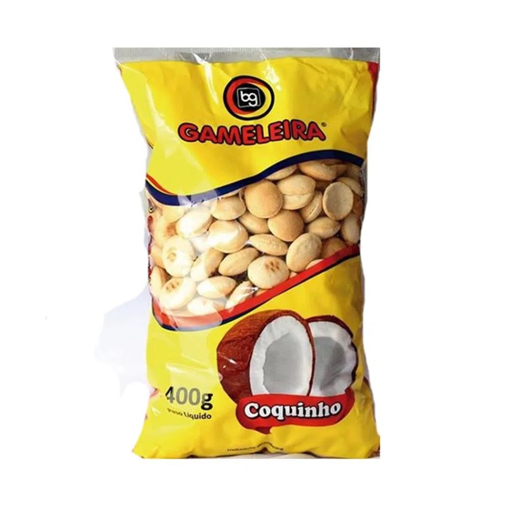 BISCOITO GAMELEIRA COCO COQUINHO 400G - redemix