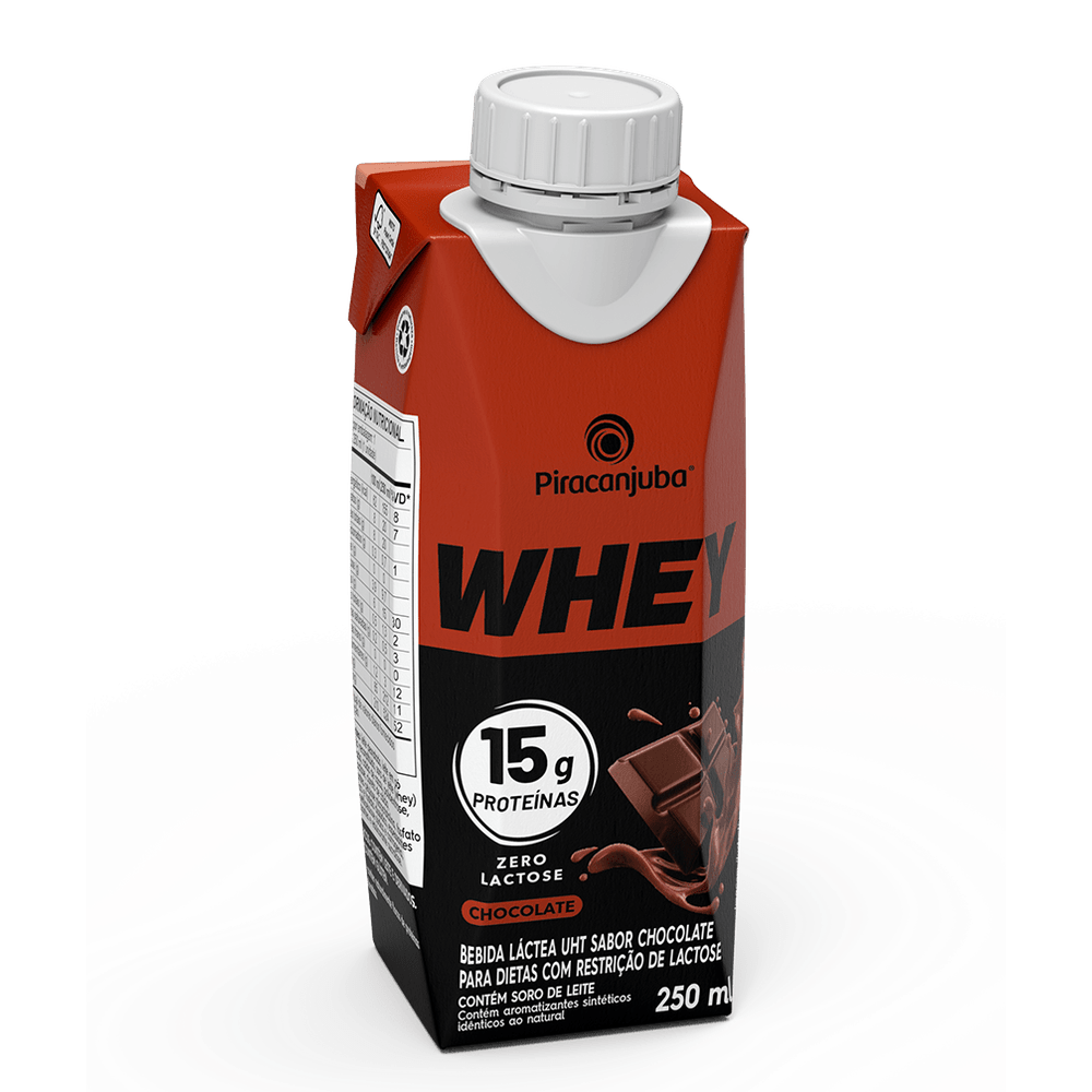 BEBIDA LACTEA WHEY 15G PIRACANJUBA CHOCOLATE 250ML - redemix