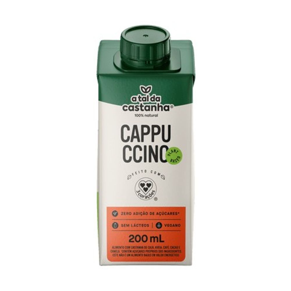 BEBIDA VEGETAL CAPPUCCINO A TAL DA CASTANHA 200ML - redemix