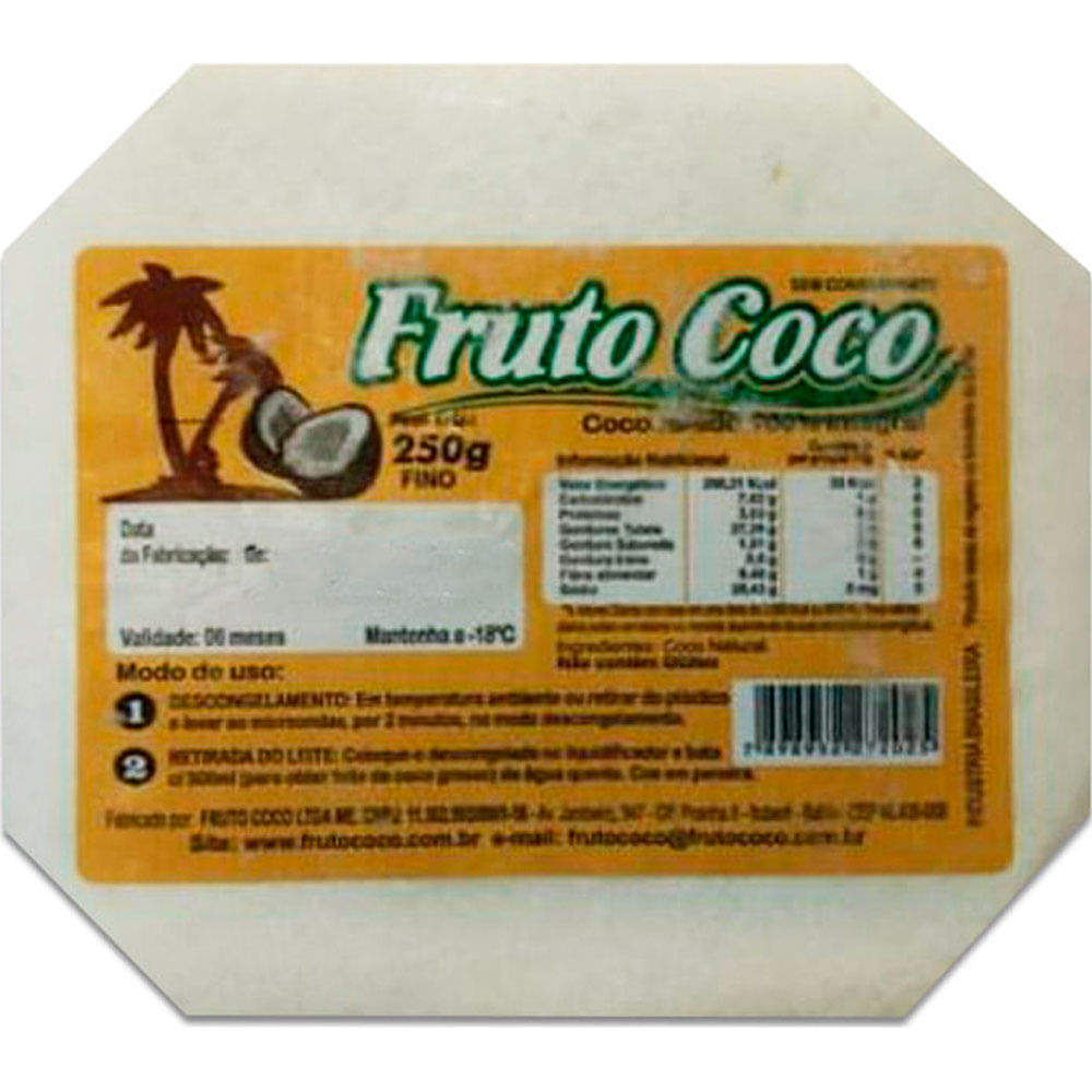 COCO RALADO FRUTOCOCO 250G - redemix