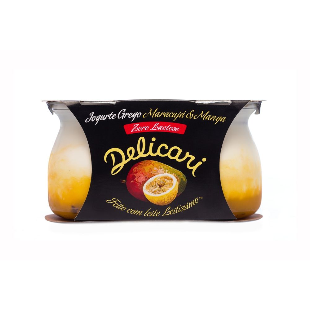 IOGURTE GREGO ZERO LACTOSE DELICARI MARACUJA E MANGA 340G - redemix