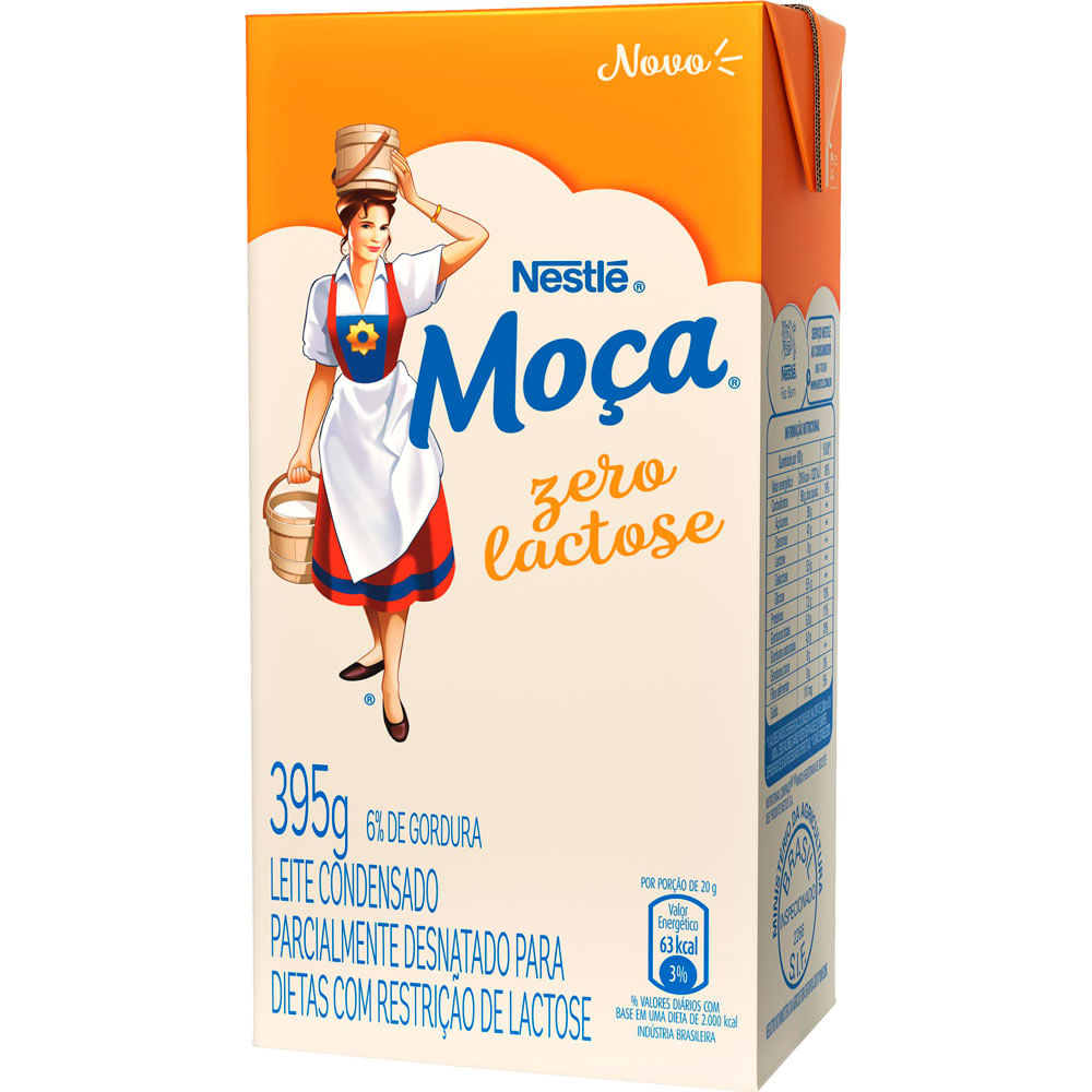 LEITE CONDENSADO ZERO LACTOSE MOÇA 395G - redemix