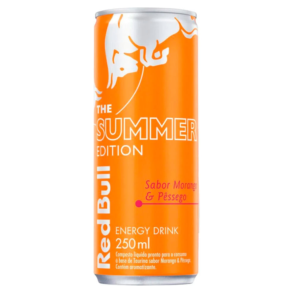 ENERGÉTICO RED BULL SUMMER EDITION MORANGO E PÊSSEGO 250ML redemix