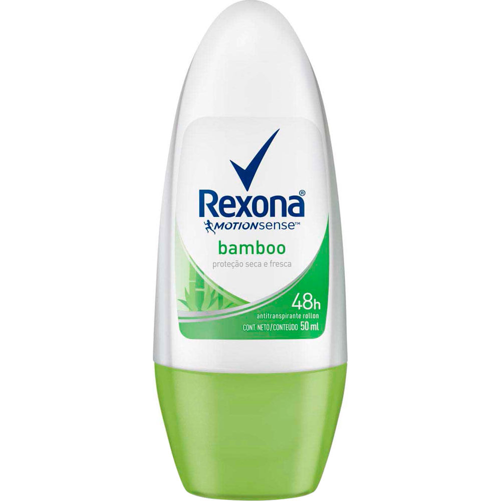 Desodorante Rexona Roll-On Feminino Bamboo/Aloe Vera 50ml