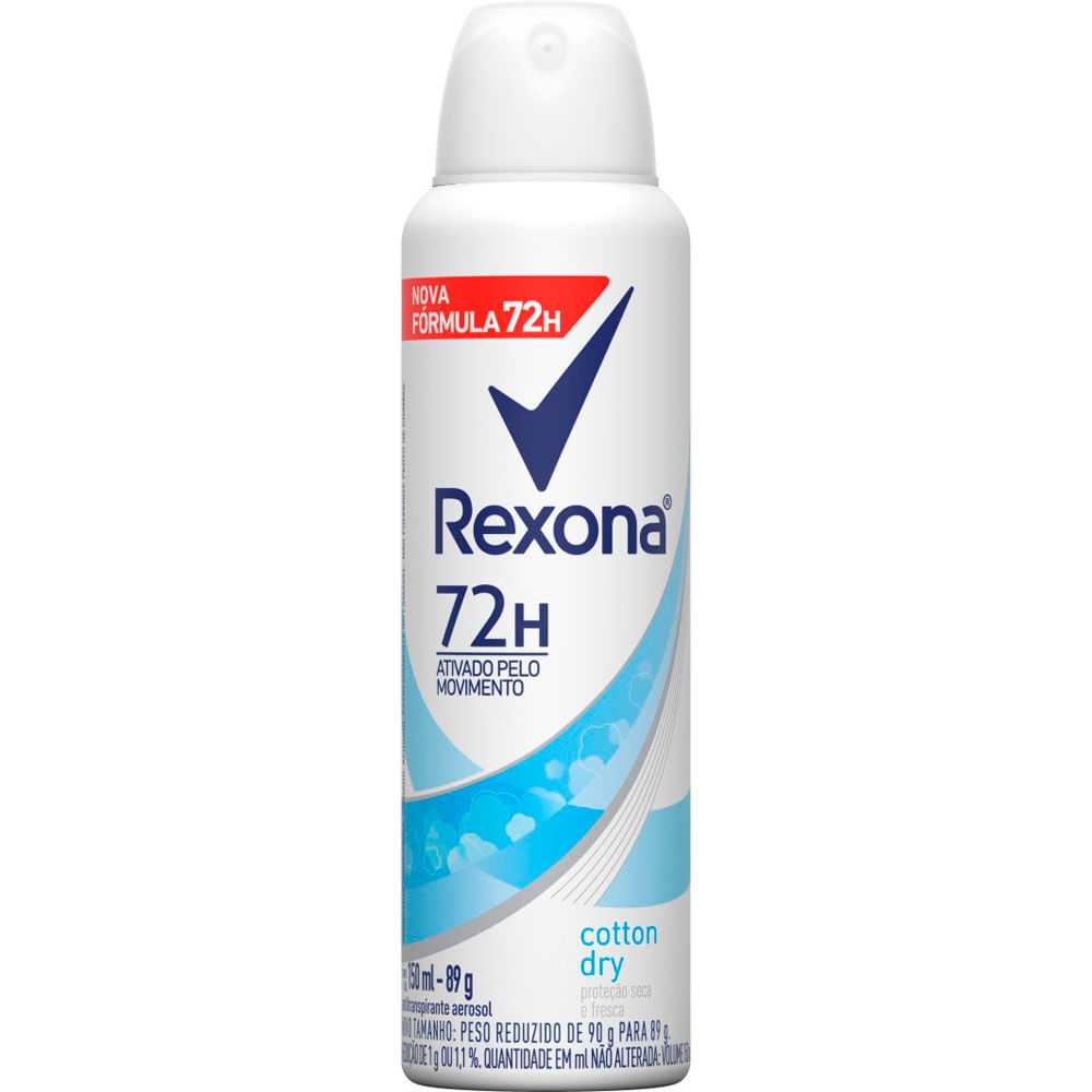 Desodorante Feminino Rexona Invisible Aerosol Antitranspirante 72h com  250ml em promoção