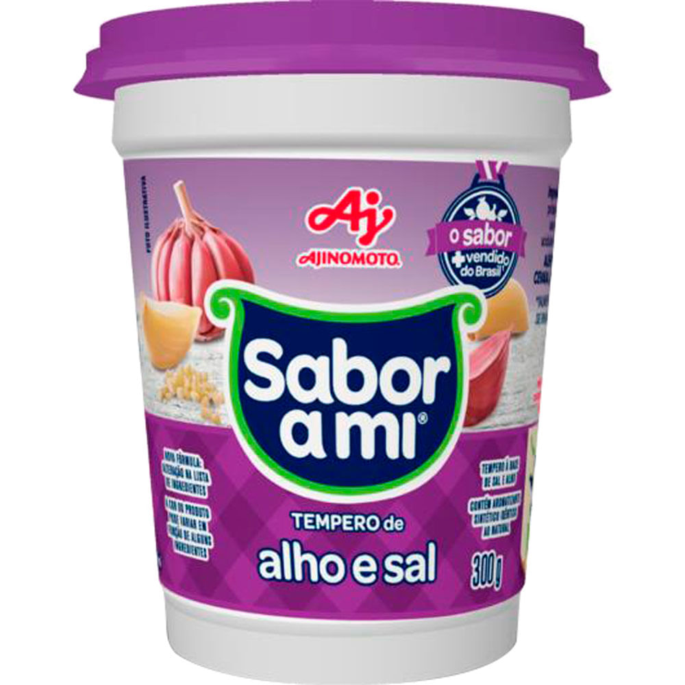 TEMPERO COMPLETO ALHO E SAL SABOR AMI 300G - redemix
