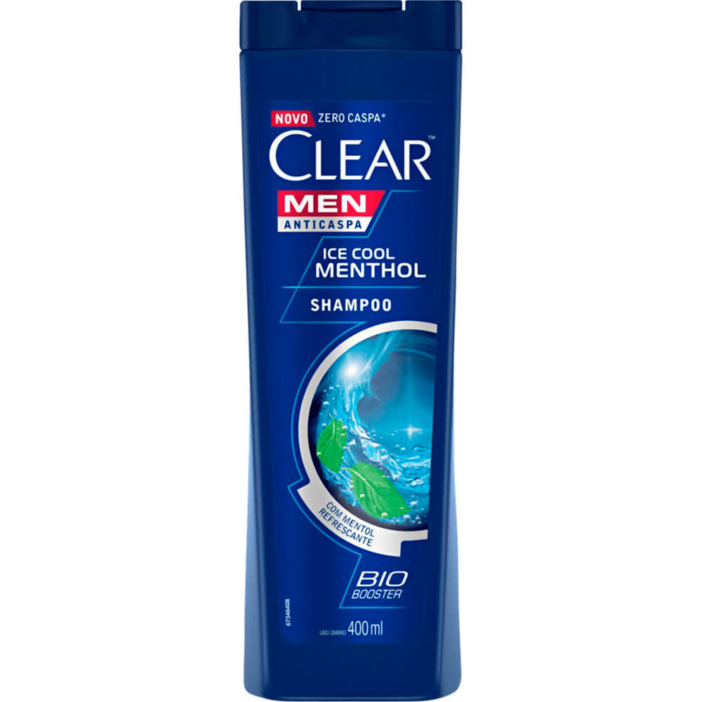 SHAMPOO ANTICASPA CLEAR MEN ICE COOL MENTHOL 400ML - redemix