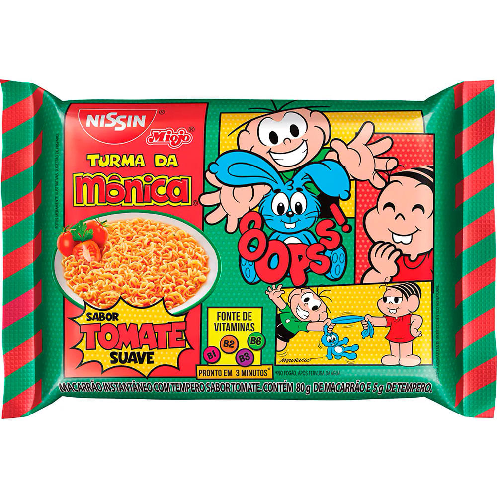 MIOJO NISSIN TURMA DA MÔNICA TOMATE SUAVE 85G