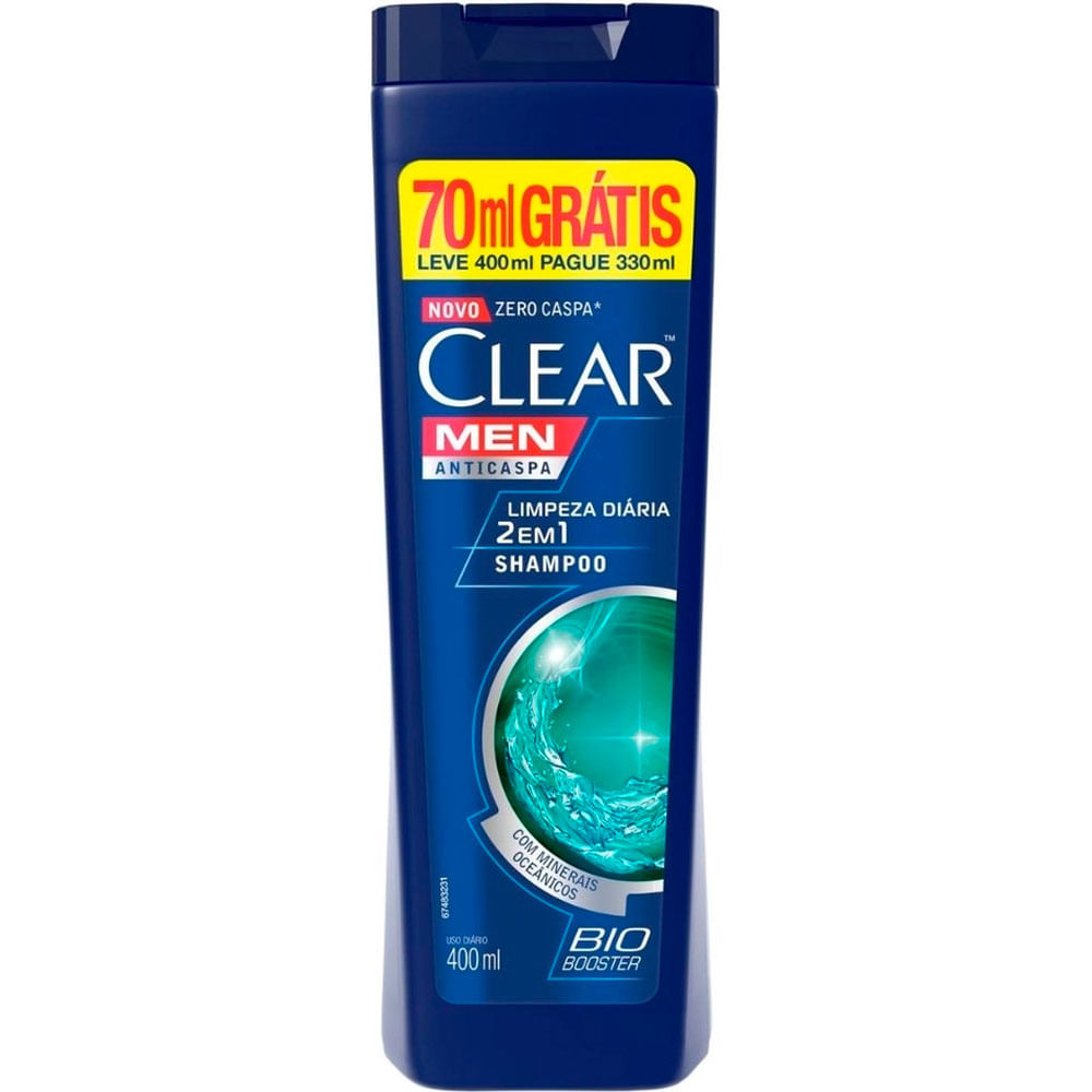 CELBIC Clear up gel & Washing foam セット SHAMPOO ANTISCASPA CLEAR MEN LIMPEZA DIARIA 2 EM 1 400ML - redemix