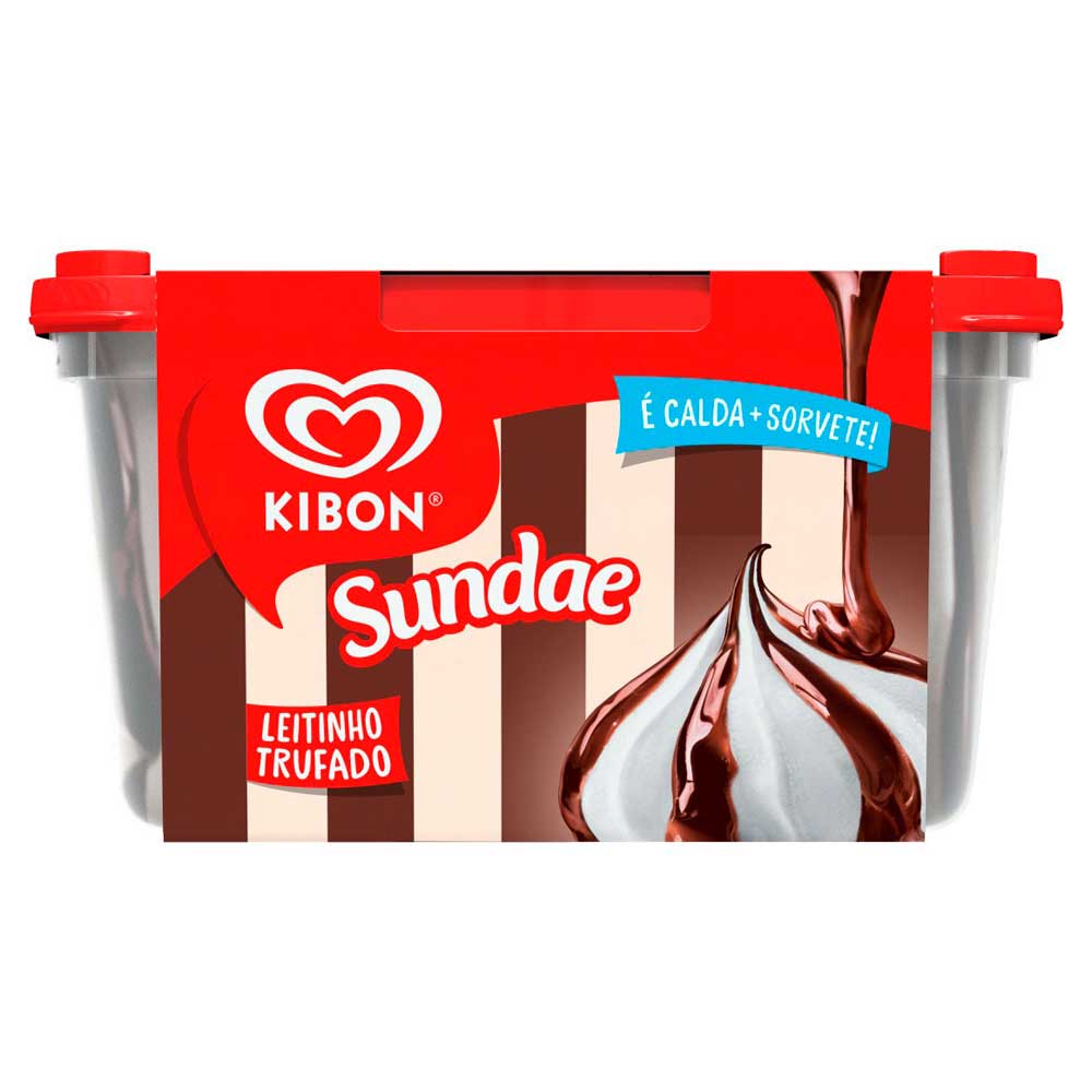 SORVETE SUNDAE KIBON LEITE TRUFADO 1.4L - redemix