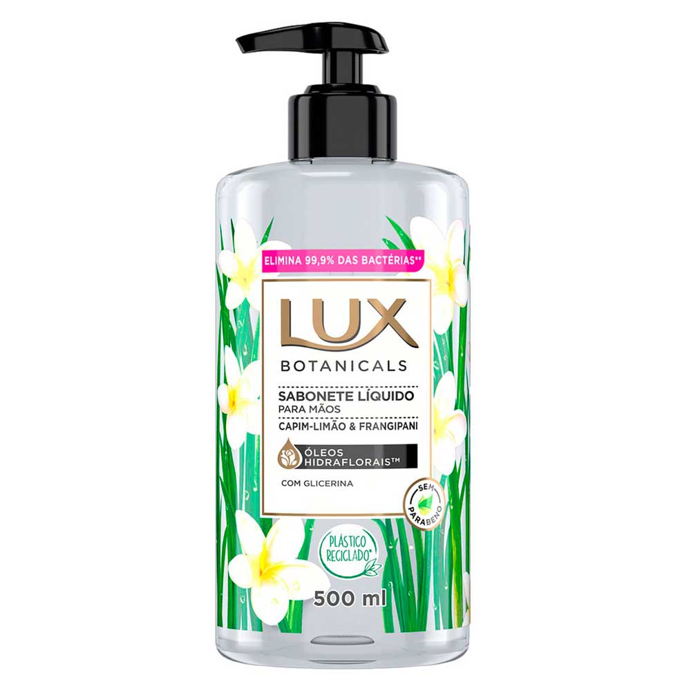 SABONETE LIQUIDO LUX CAPIM LIMAO E FRANGIPANI 500ML - redemix