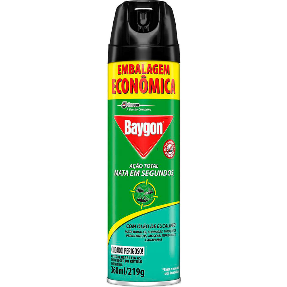 Inseticida Aerosol Baygon AÇÃo Total Eucalipto 360ml Redemix