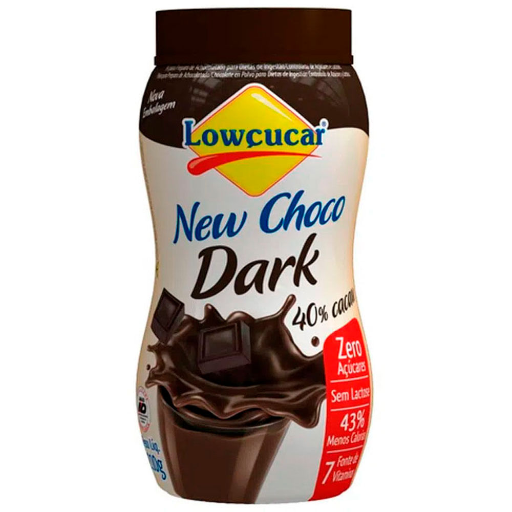 ACHOCOLATADO NEW CHOCO DARK SEM LACTOSE ZERO AÇÚCARES LOWÇUCAR