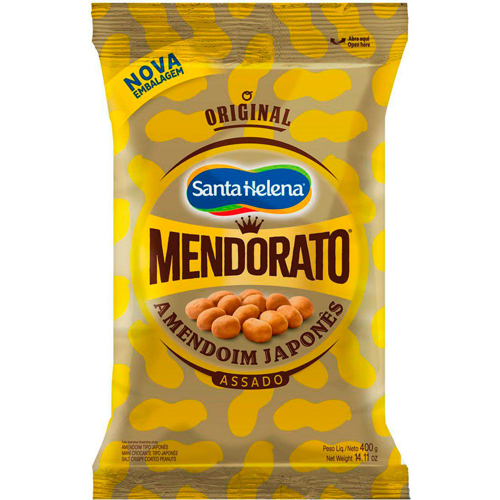 AMENDOIM JAPONES MENDORATO SANTA HELENA 400G - redemix