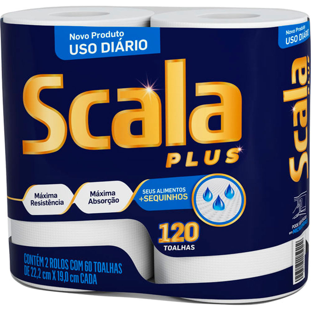 PAPEL TOALHA SCALA PLUS 120 UNIDADES - redemix