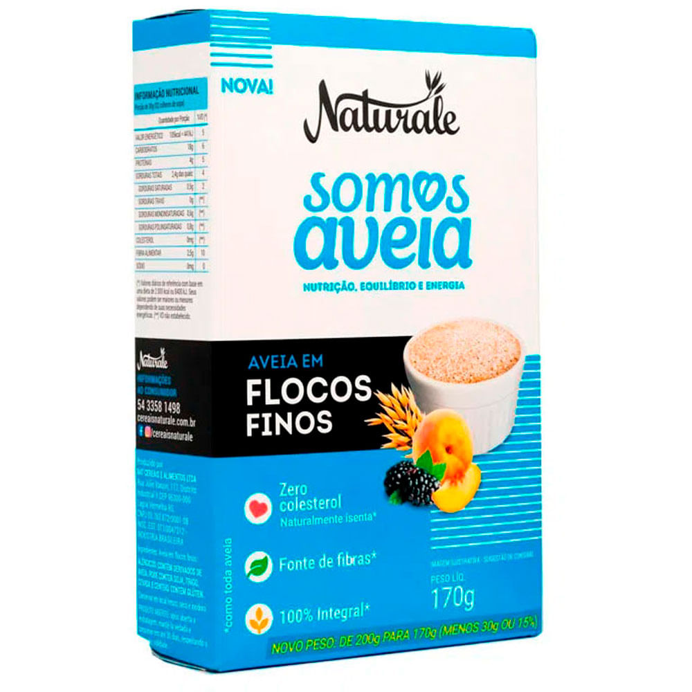 Aveia Naturale Flocos Finos 170G