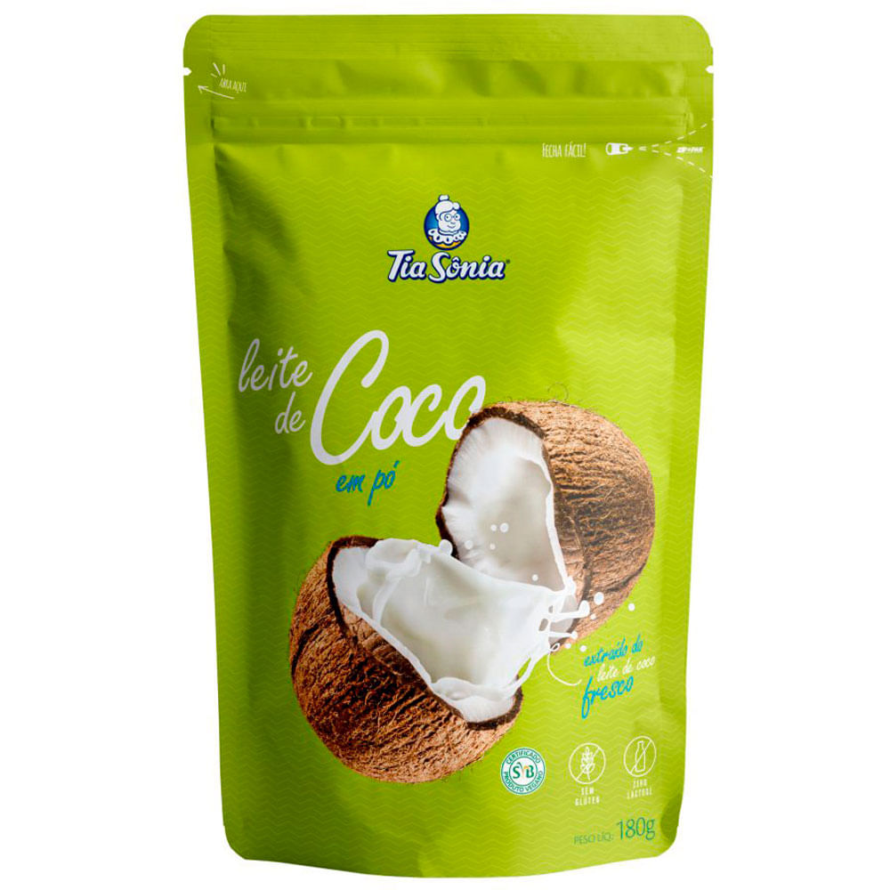 LEITE DE COCO EM PÓ TIA SÔNIA 180G - redemix