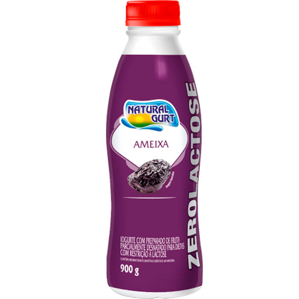 IOGURTE SEM LACTOSE NATURAL GURT AMEIXA 900G - redemix