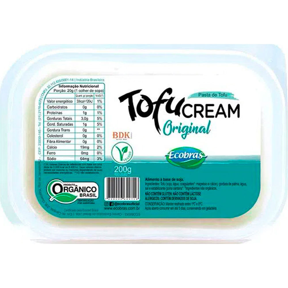 QUEIJO TOFU ECOBRAS CREAM ORIG 200G - redemix