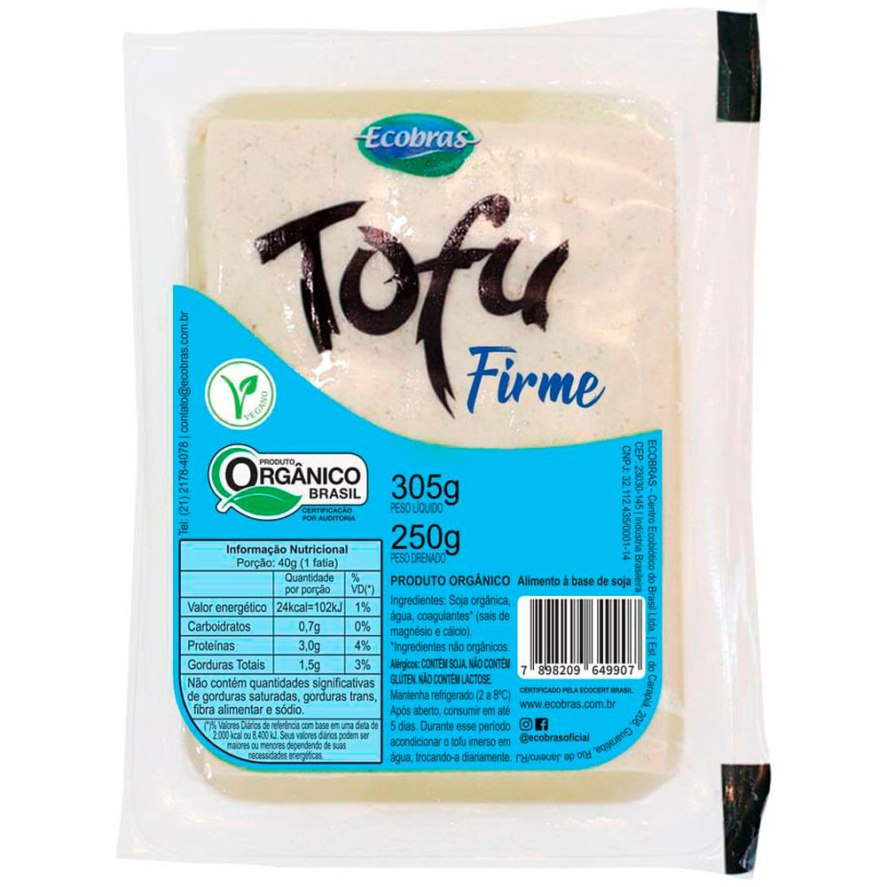 QUEIJO TOFU ECOBRAS FIRME 250G - redemix