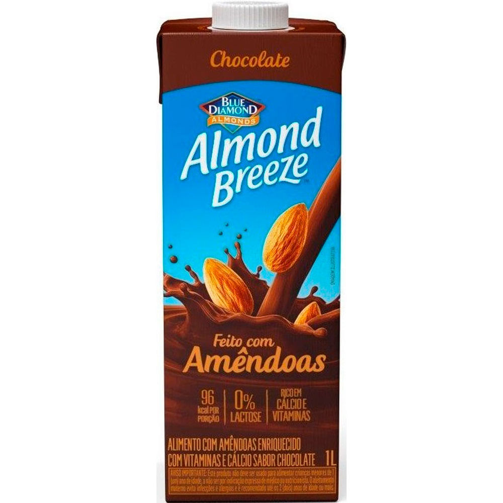 BEBIDA DE AMÊNDOAS ALMOND BREEZE CHOCOLATE 1L - redemix