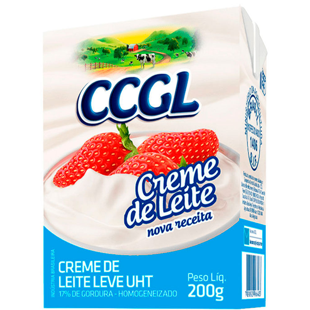 CREME DE LEITE LEVE CCGL 200G - redemix