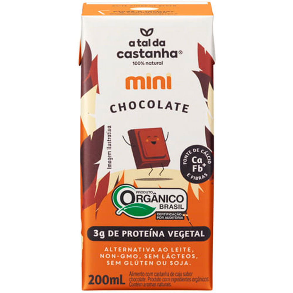 BEBIDA VEGETAL A TAL DA CASTANHA MINI CHOCOLATE 200ML - redemix