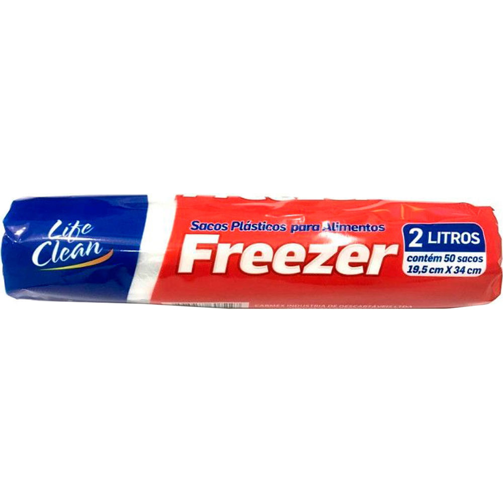 SACO FREEZER LIFECLEAN 2 LITROS COM 50 UNIDADES - redemix