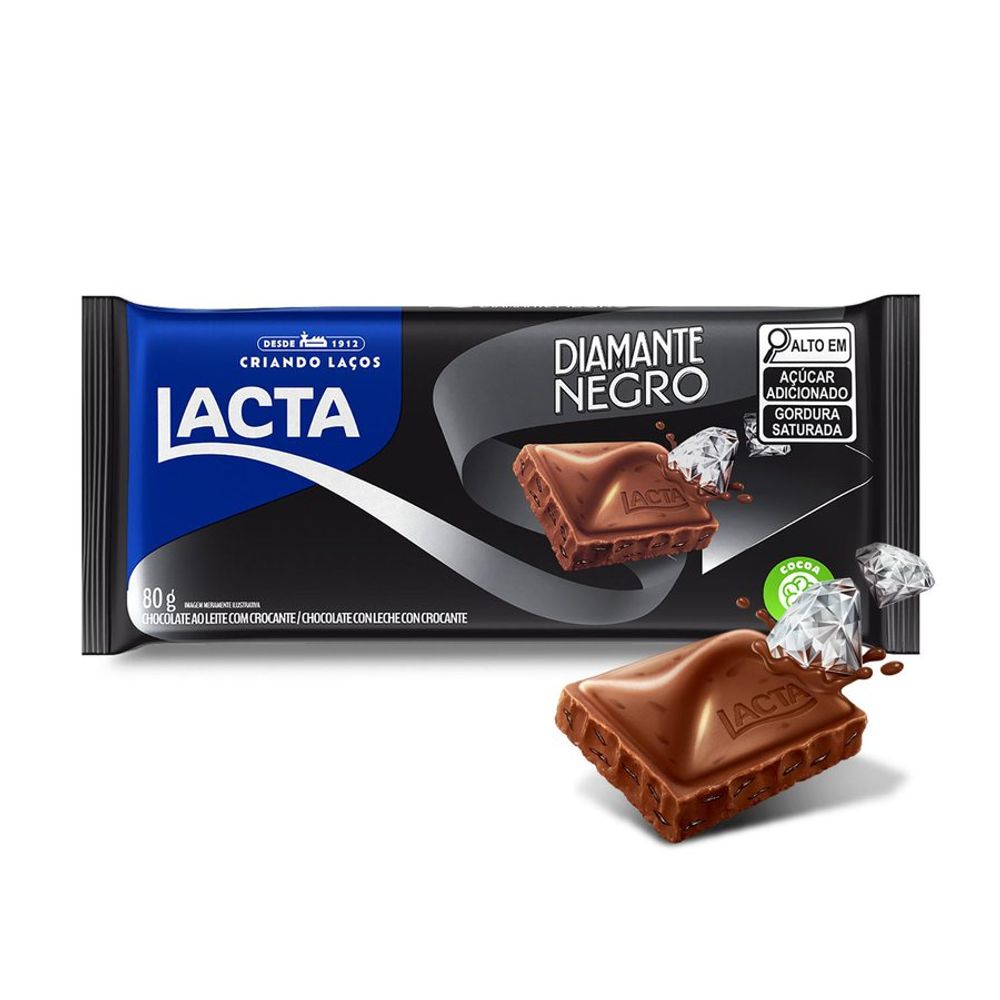 Chocolate Lacta Diamante Negro 80g Redemix