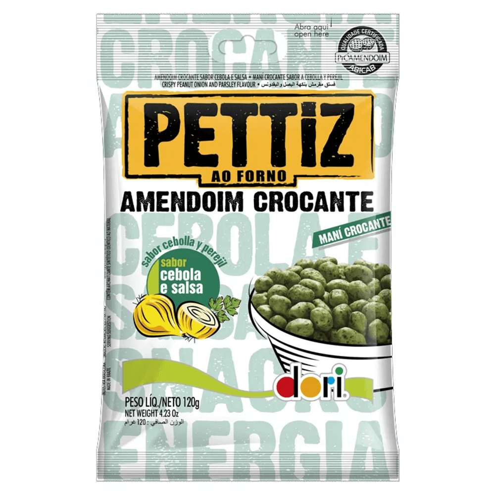 AMENDOIM PETTIZ CEBOLA SALSA CROCANTE 120G - redemix