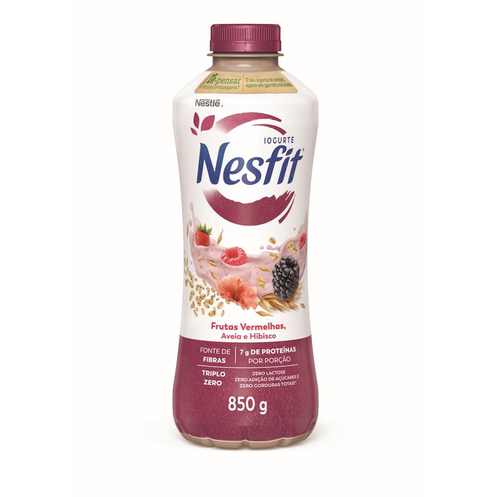 IOGURTE SEM LACTOSE NESFIT FRUTAS VERMELHAS AVEIA HIBISCO 850G