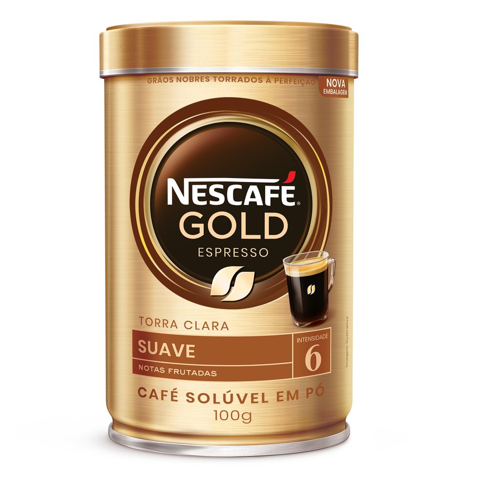 CAFÉ SOLÚVEL NESCAFÉ ESPRESSO GOLD SUAVE LATA 100G - redemix