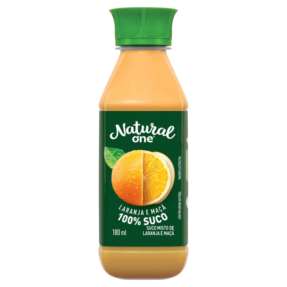 SUCO MISTO NATURAL ONE LARANJA MACA 180ML - redemix