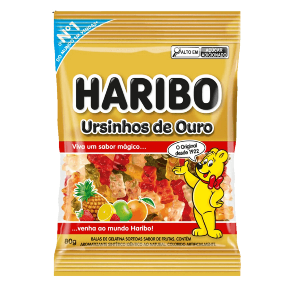 GOMA HARIBO URSINHO OURO 80G - redemix