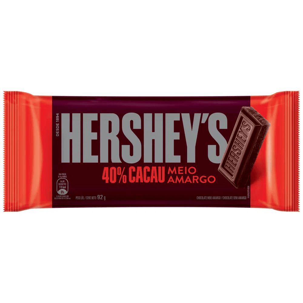 CHOCOLATE MEIO AMARGO HERSHEYS 82G - redemix