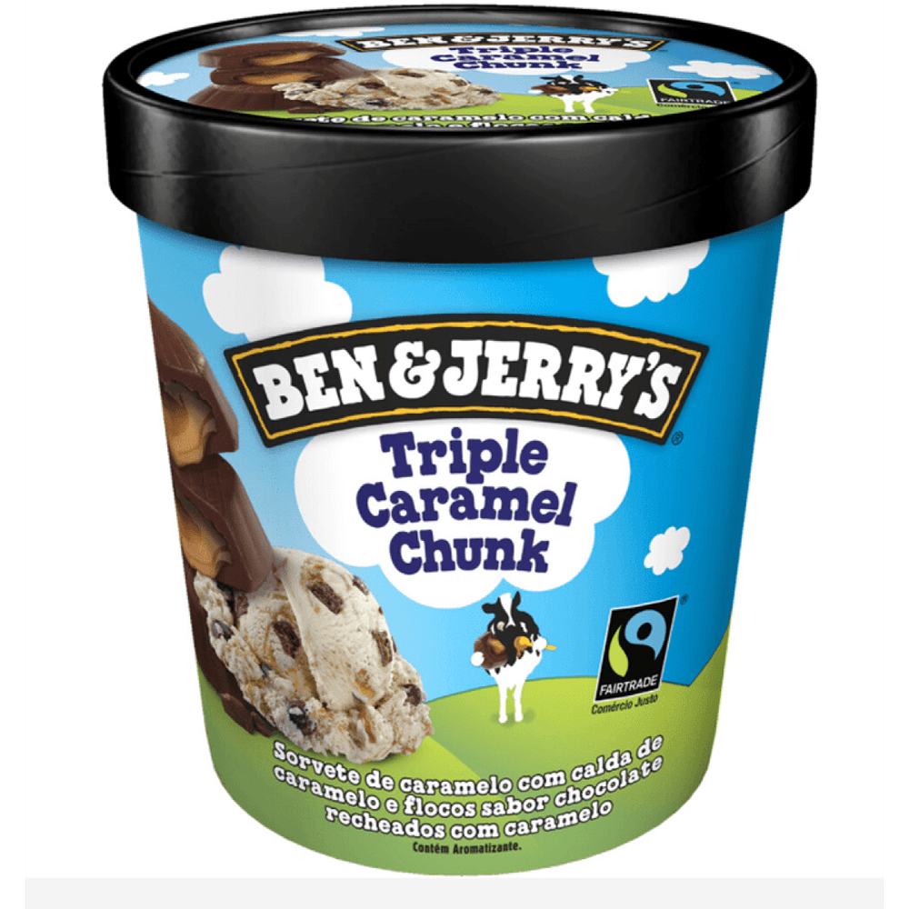 SORVETE BEN JERRYS TRIPLE CARAMEL CHUNCK 458ML - redemix