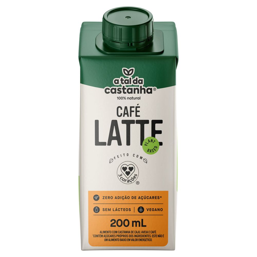 BEBIDA VEGETAL CAFÉ LATTE A TAL DA CASTANHA 200ML - redemix