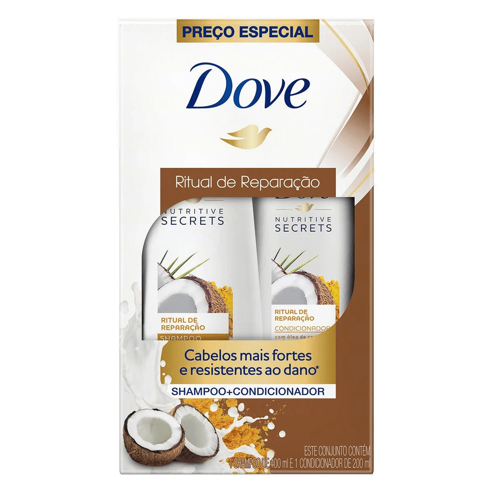 KIT DOVE RITUAL DE REPARACAO SHAMPOO 400ML CONDICIONADOR 200ML