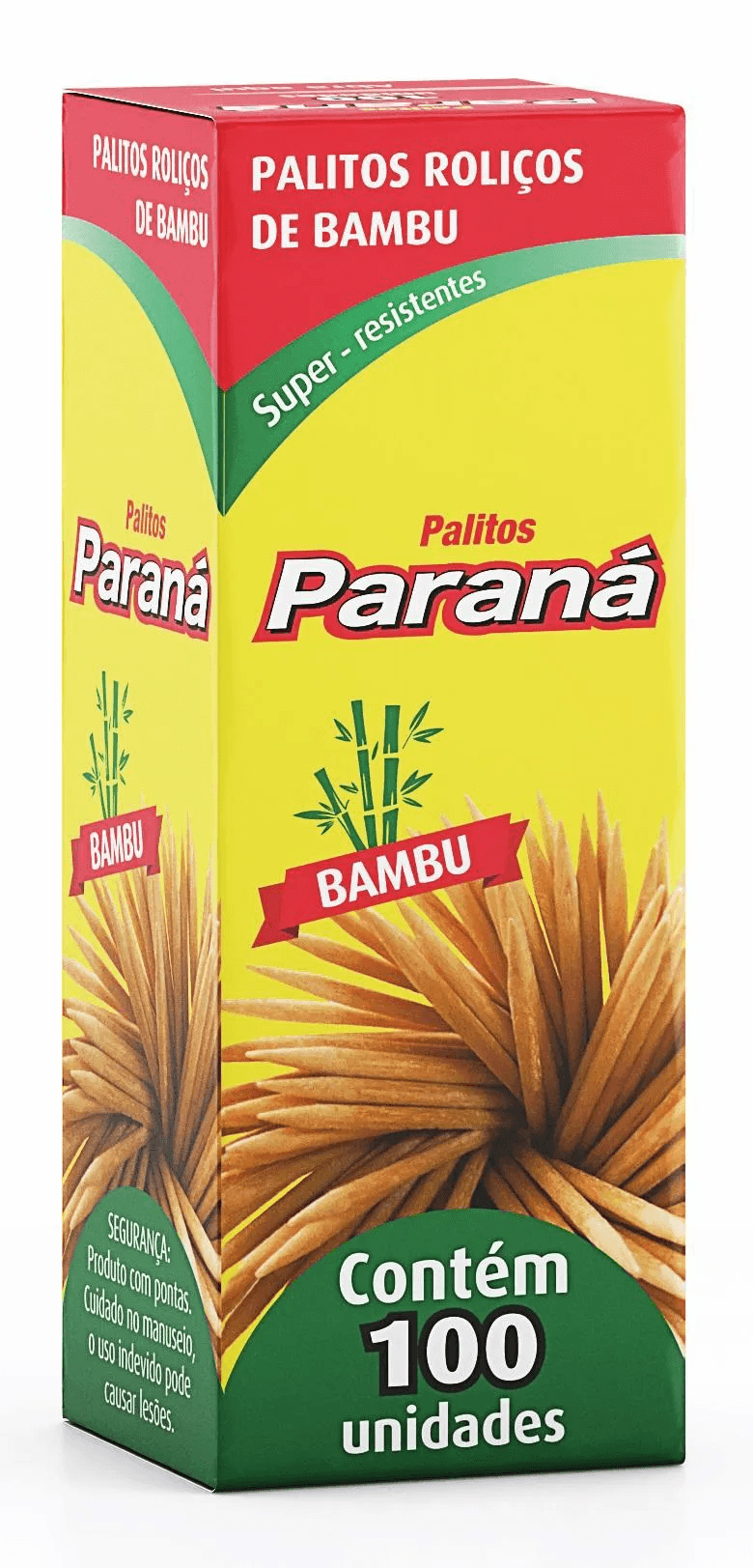 PALITO DENTE BAMBU PARANA COM 100 UNIDADES